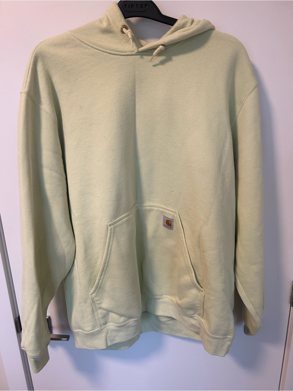 Carhartt Men's Pale Yellow Crewneck Pullover Hoodie